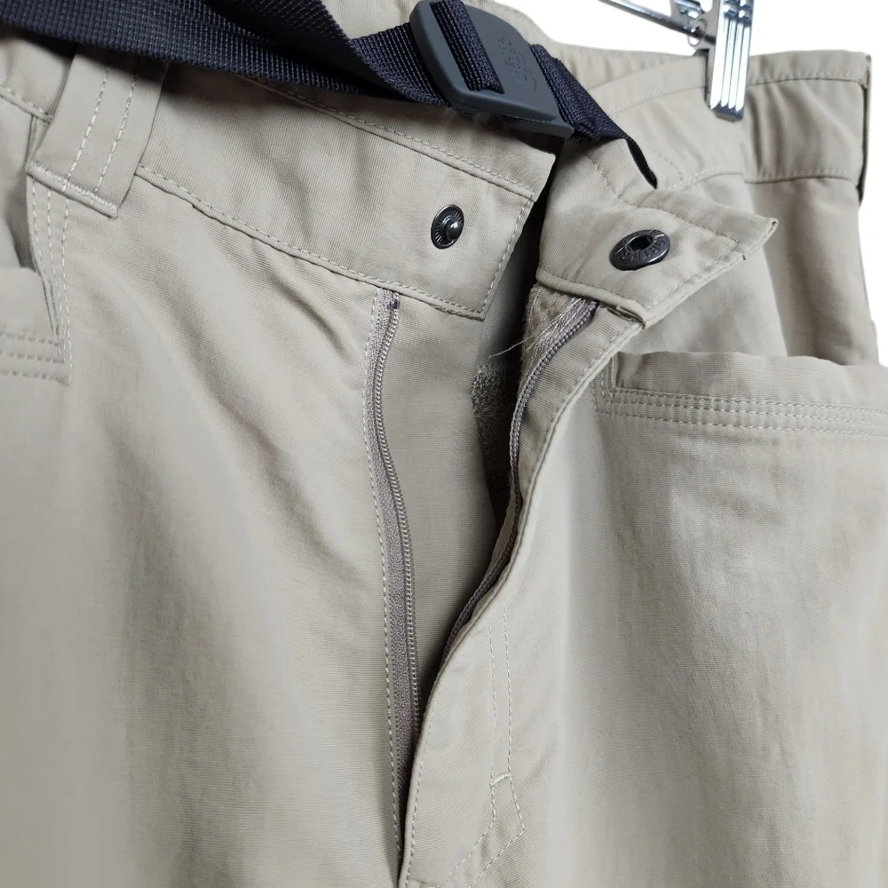 The North Face Paramount Peak Khaki Convertible Zip Off Hiking Pants Mens Size M